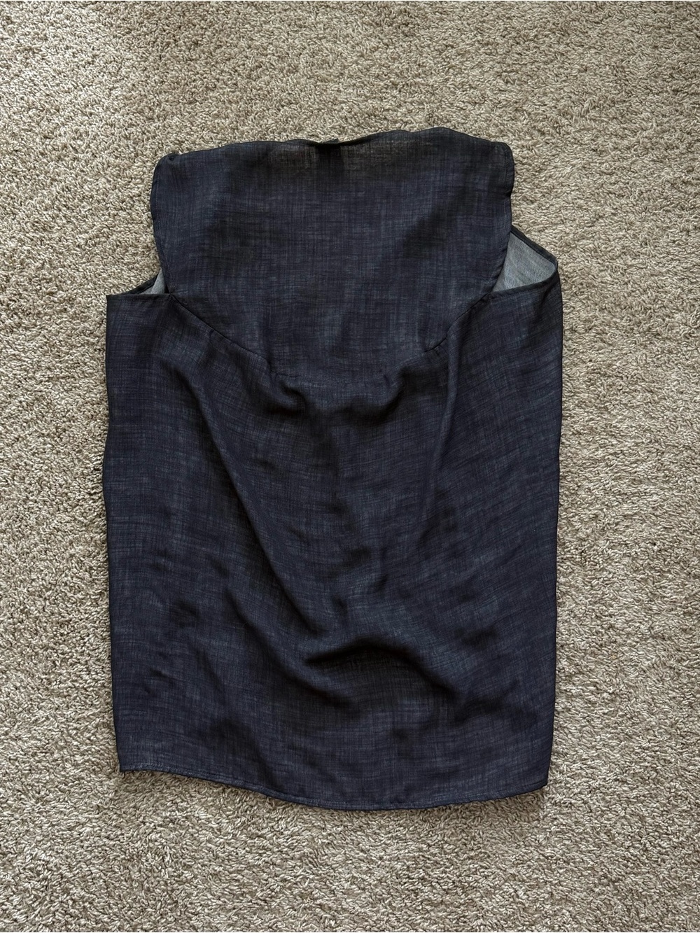 Zero + Maria Cornejo Dark Charcoal V-Neck Blouse Top - Picture 2 of 8